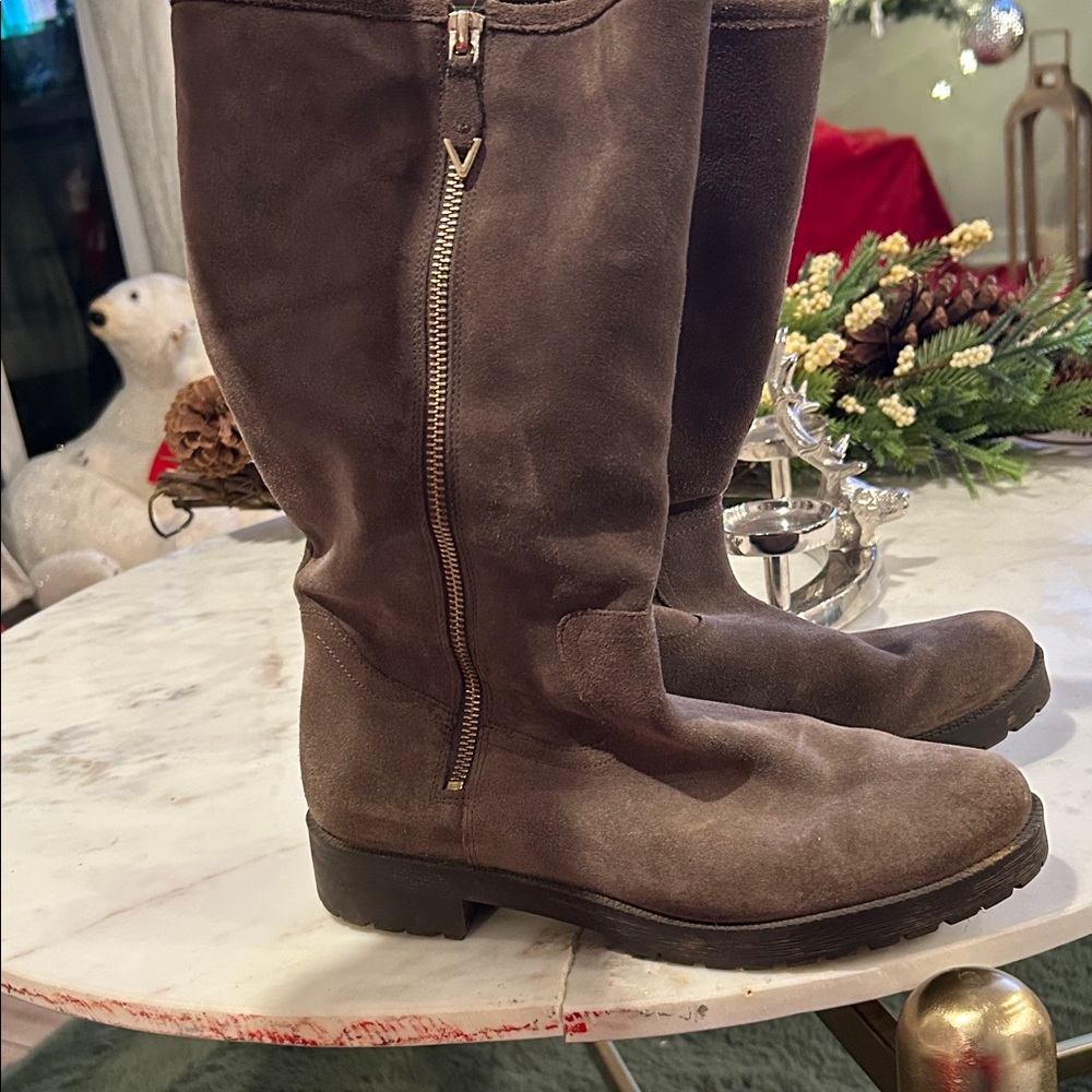 👢VIONIC Mystic Mica BOOT Mid Calf BOOTS Greige VS322 Lined Supportive US SZ 8
